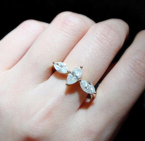 GENUINE 1.23CT NATURAL DIAMOND RING IN SOLID 14K GOLD